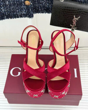 Gucci Sandal with Interlocking G Studs