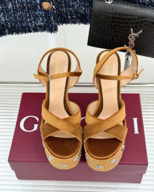 Gucci Sandal with Interlocking G Studs