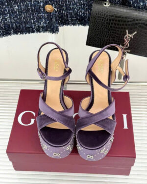 Gucci Sandal with Interlocking G Studs