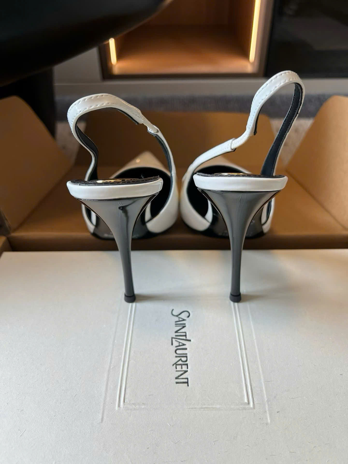 Saint Laurent L'entracte Slingback Pumps Shoes 10cm - Image 2