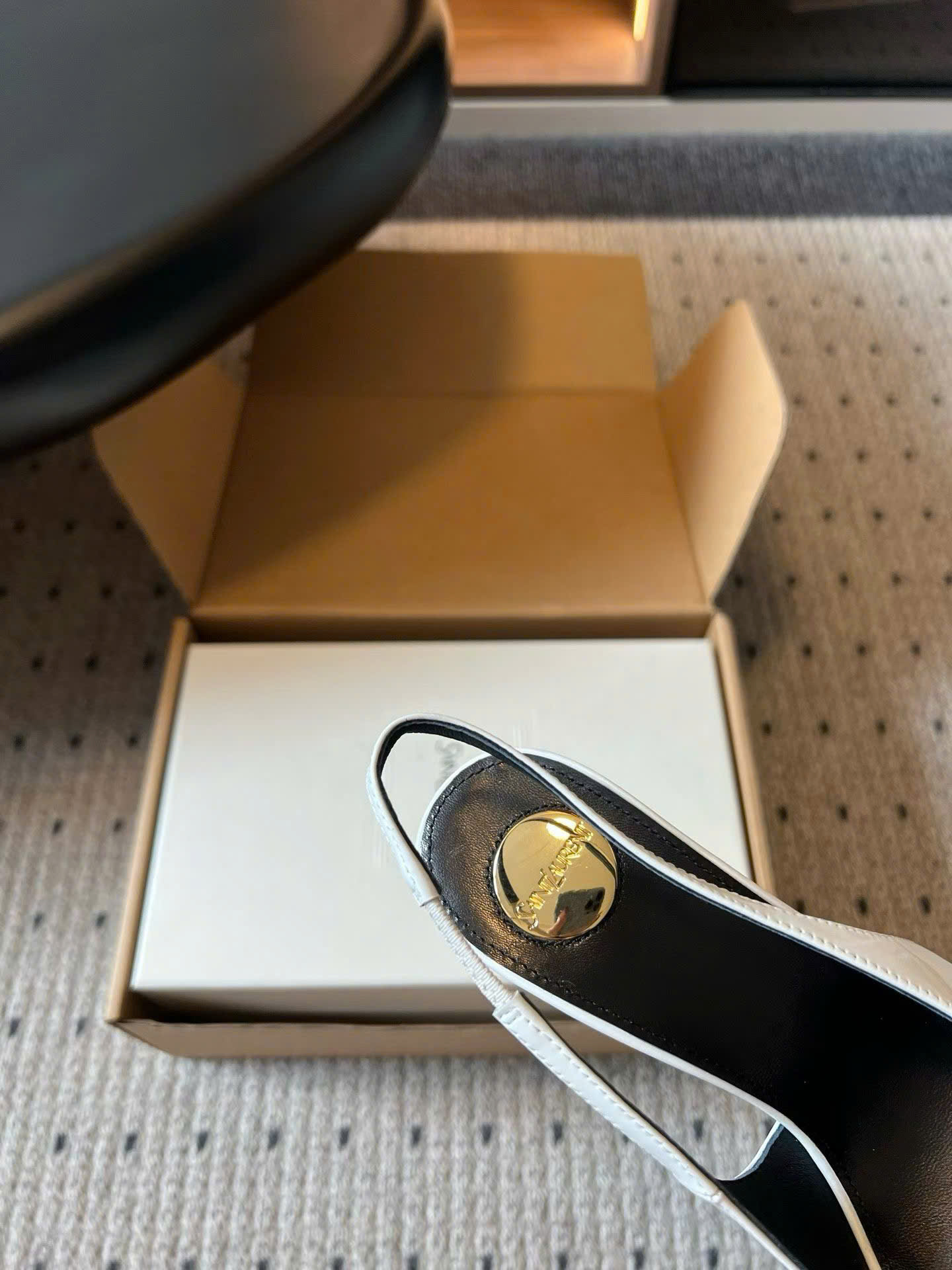 Saint Laurent L'entracte Slingback Pumps Shoes 10cm - Image 3