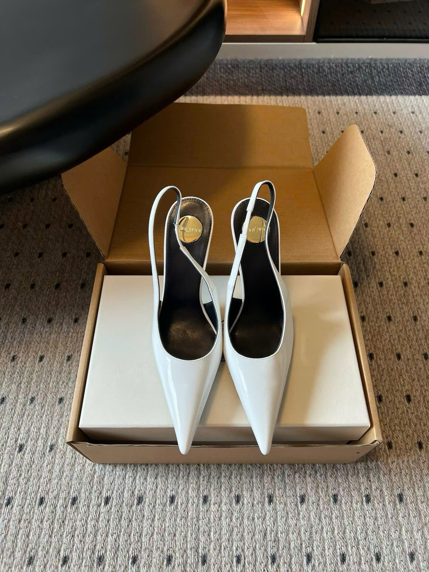 Saint Laurent L'entracte Slingback Pumps Shoes 10cm