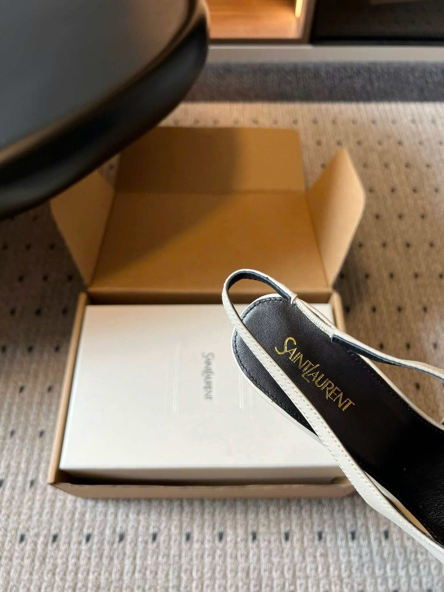 Saint Laurent L'entracte Slingback Pumps Shoes 10cm - Image 3