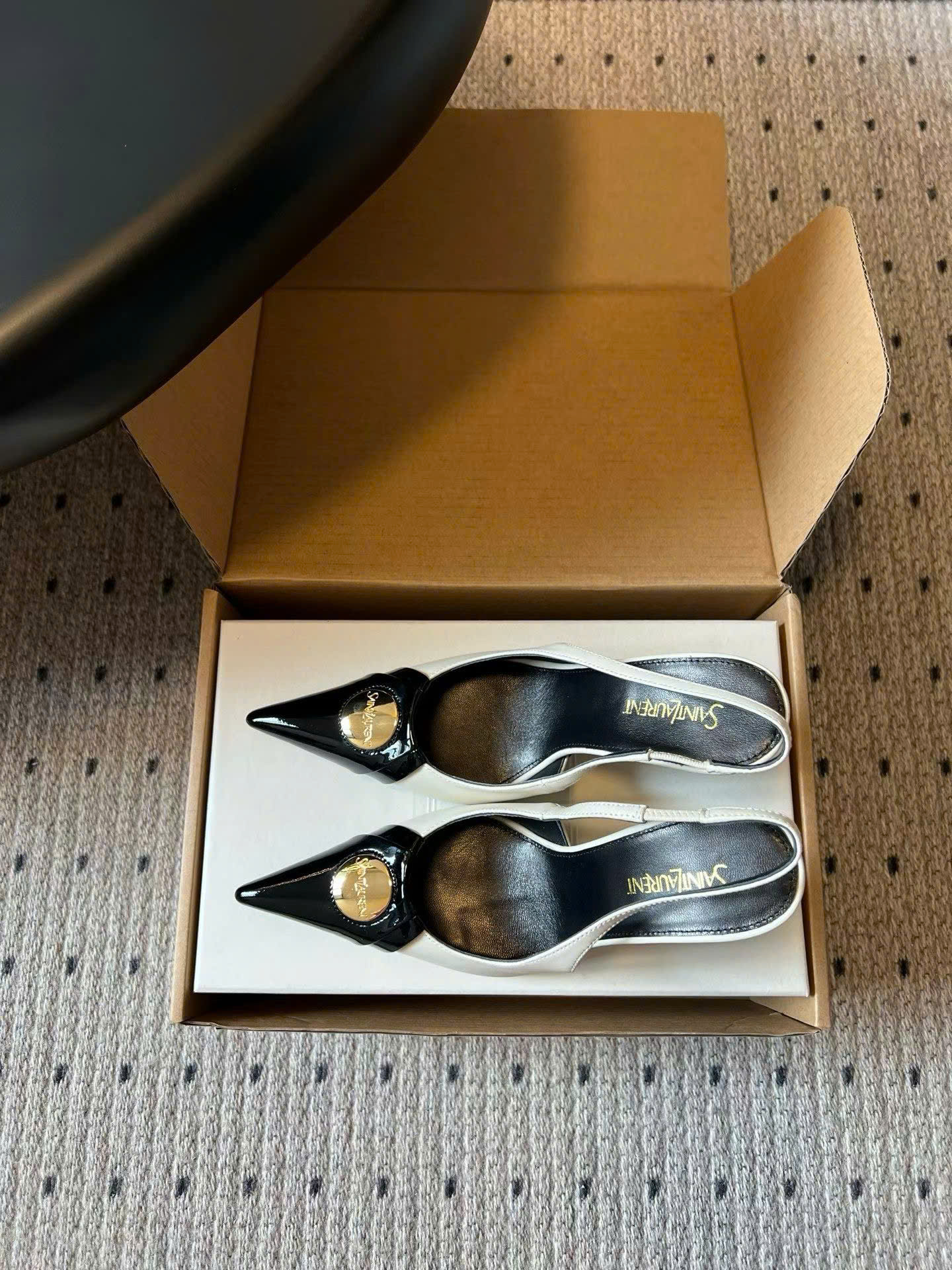 Saint Laurent L'entracte Slingback Pumps Shoes 10cm - Image 5