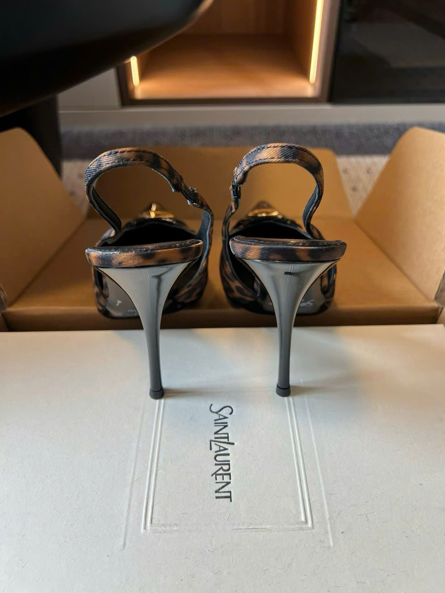 Saint Laurent L'entracte Slingback Pumps Shoes 10cm - Image 2