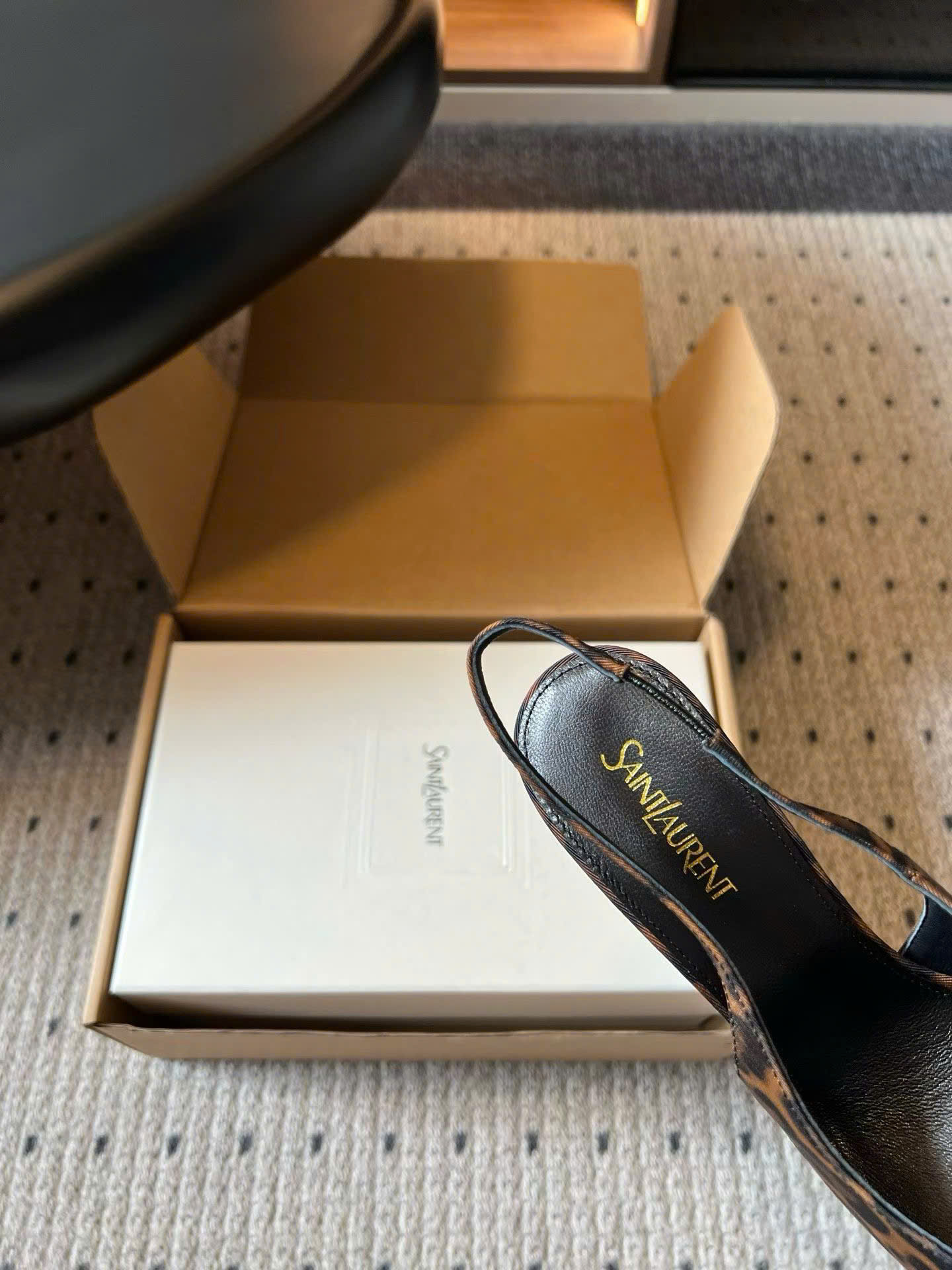 Saint Laurent L'entracte Slingback Pumps Shoes 10cm - Image 3