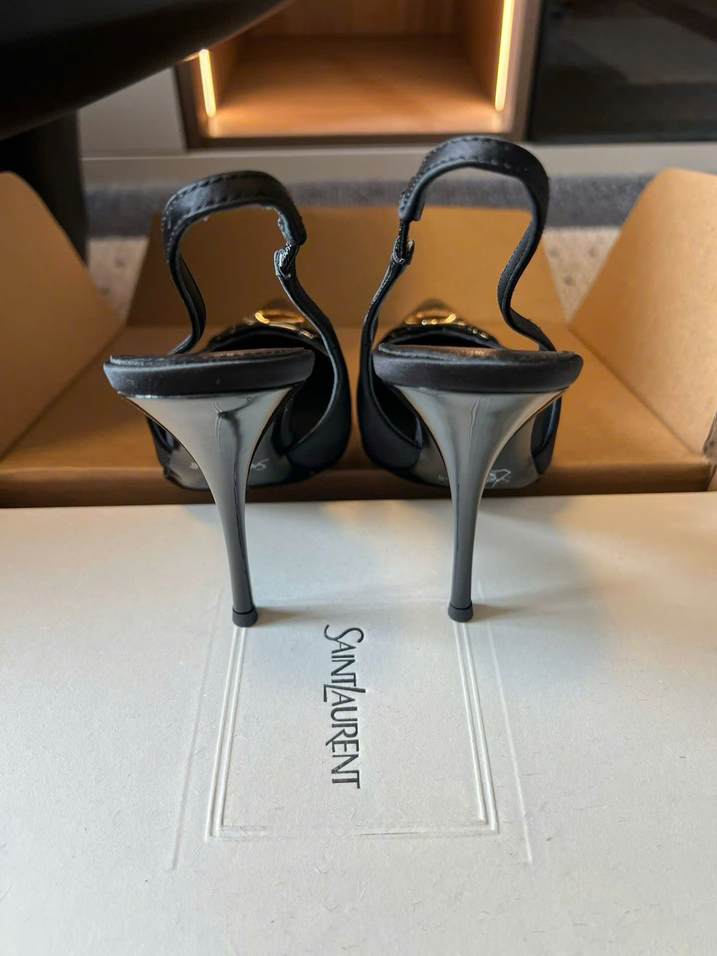 Saint Laurent L'entracte Slingback Pumps Shoes 10cm - Image 2