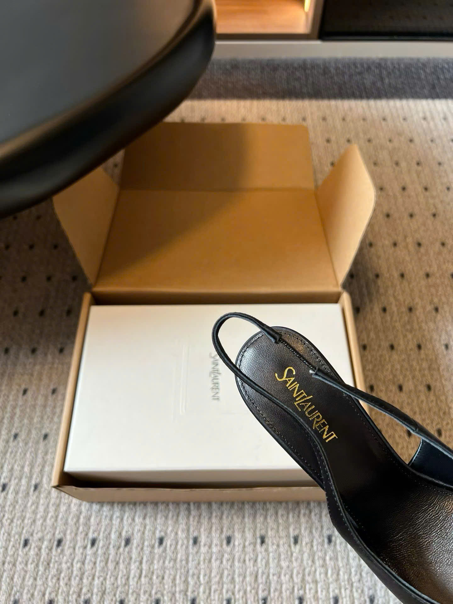 Saint Laurent L'entracte Slingback Pumps Shoes 10cm - Image 3