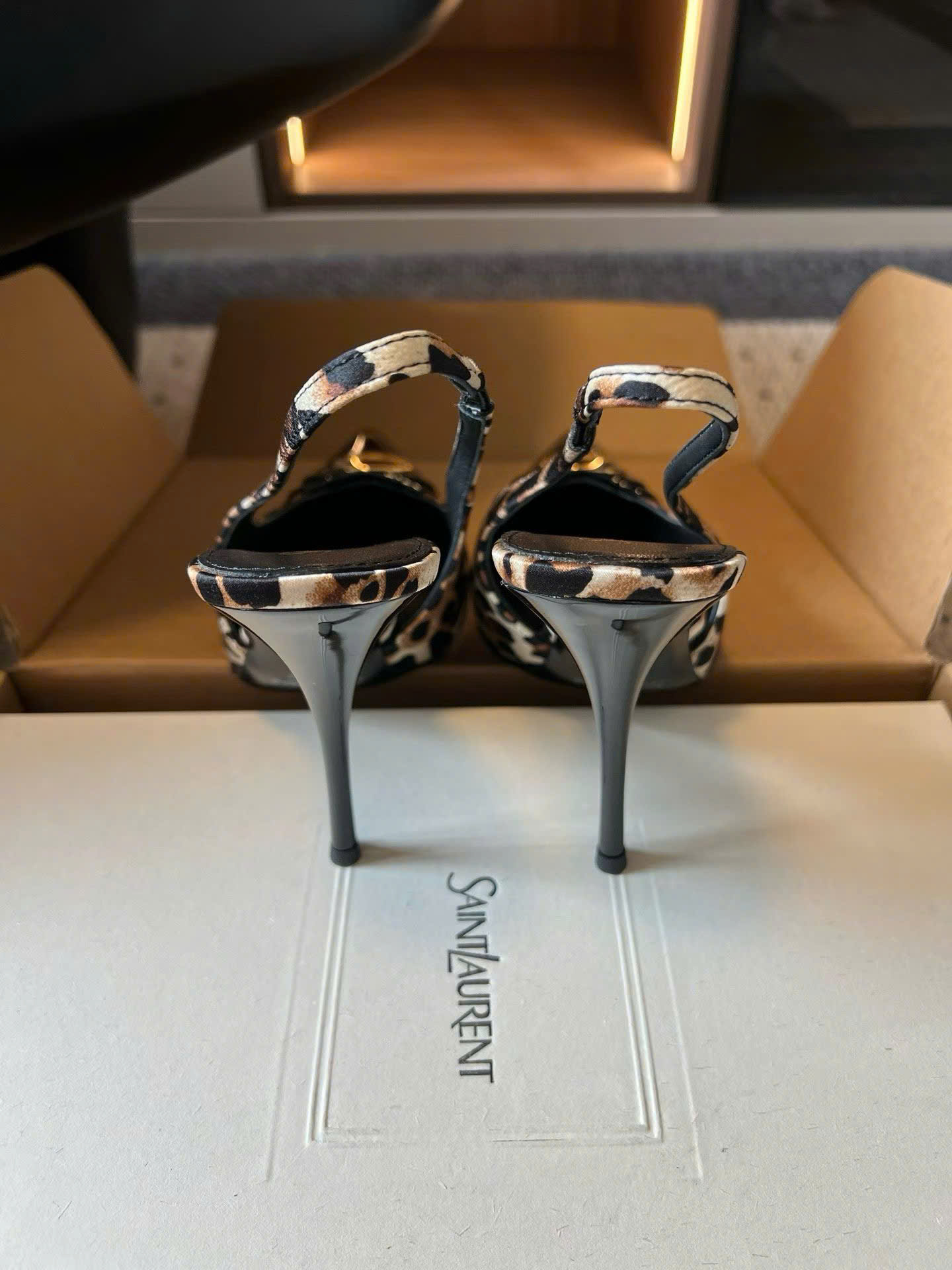 Saint Laurent L'entracte Slingback Pumps Shoes 10cm - Image 2