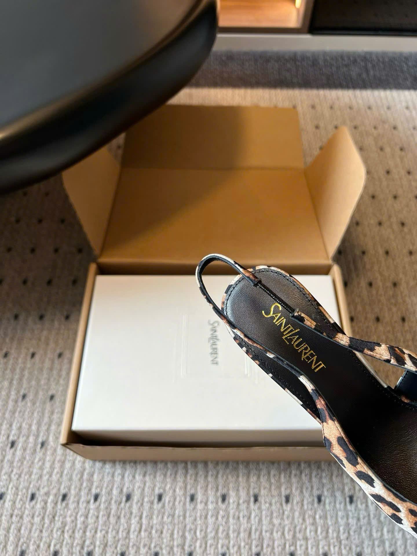 Saint Laurent L'entracte Slingback Pumps Shoes 10cm - Image 3
