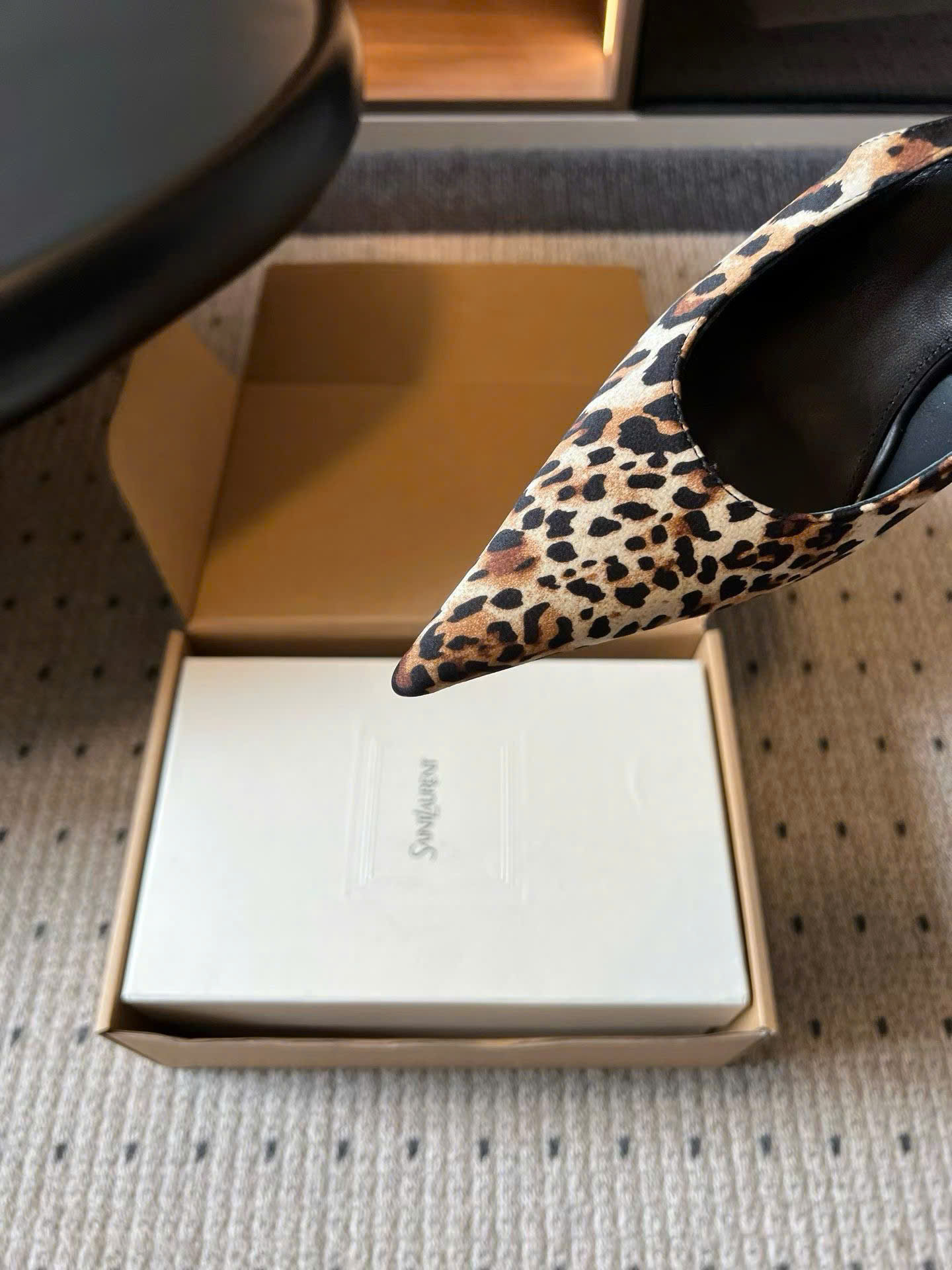 Saint Laurent L'entracte Slingback Pumps Shoes 10cm - Image 4