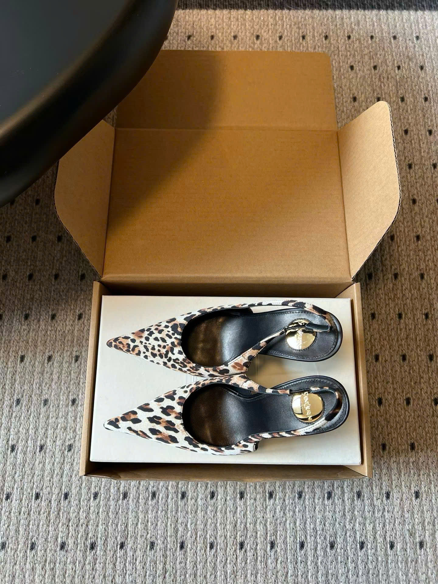 Saint Laurent L'entracte Slingback Pumps Shoes 10cm - Image 5