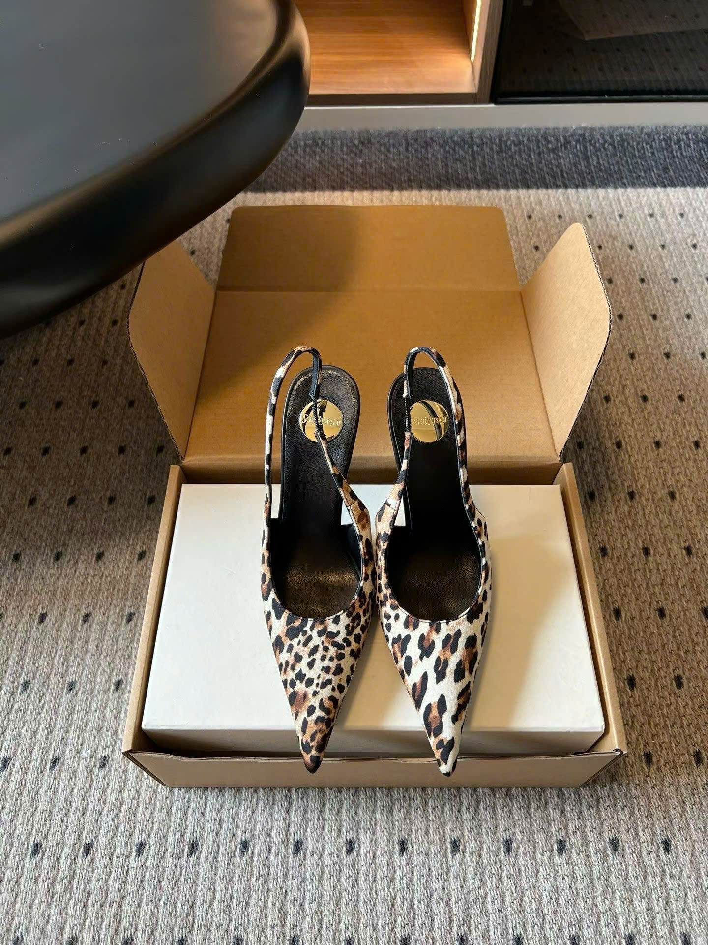 Saint Laurent L'entracte Slingback Pumps Shoes 10cm