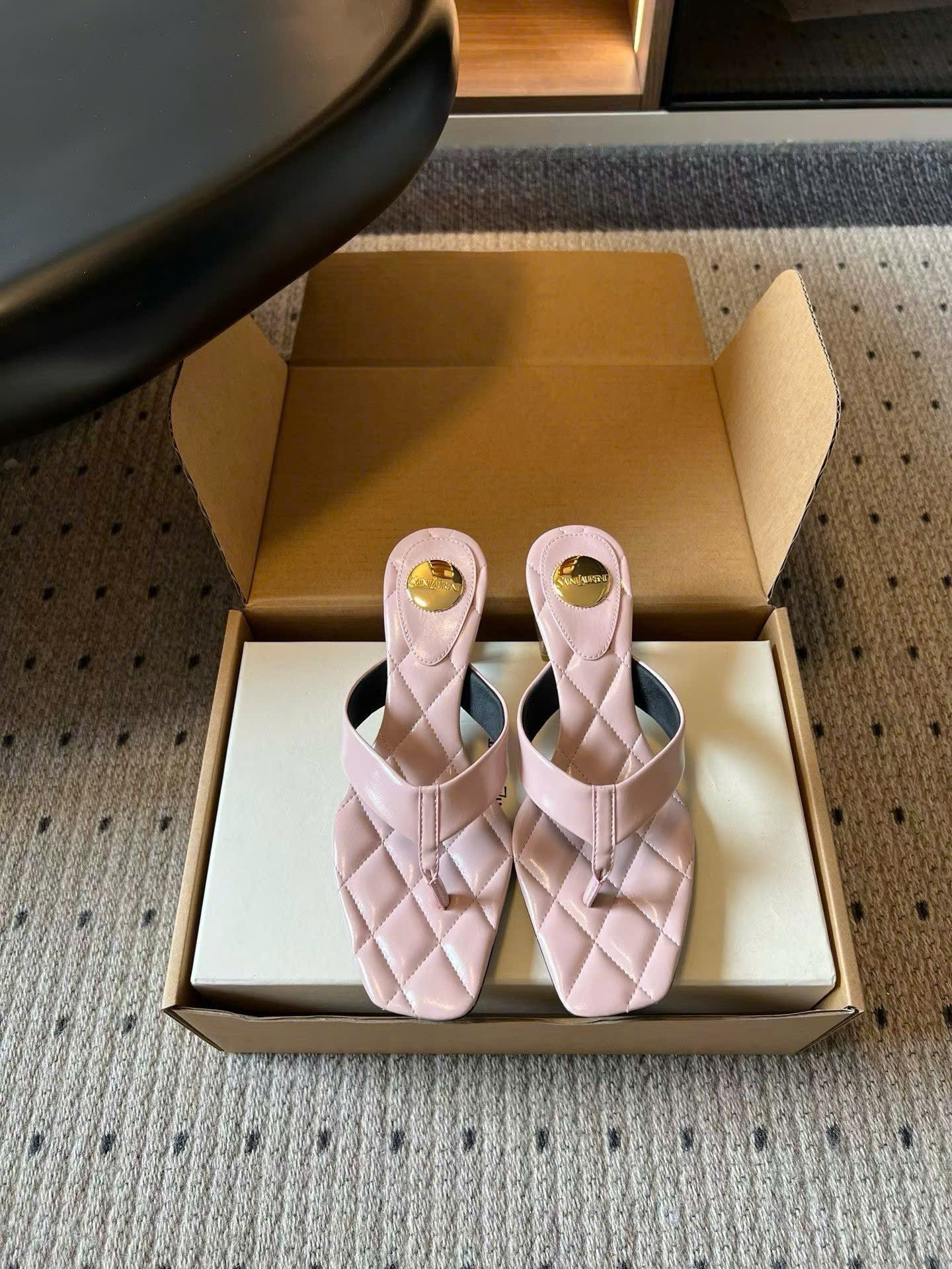 Saint Laurent Sip Sandals Smooth Leather