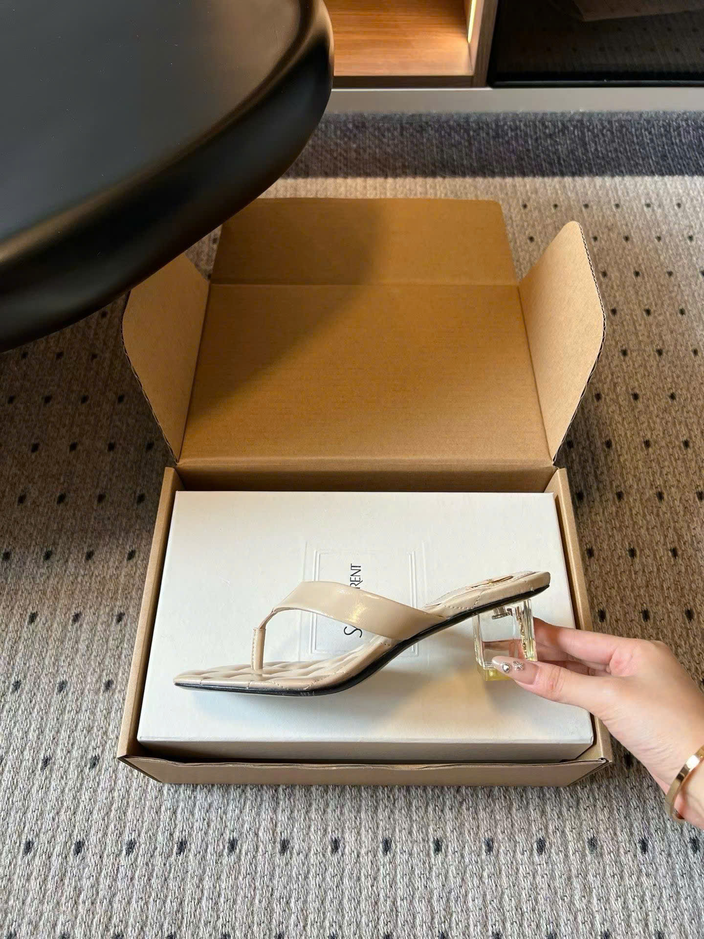 Saint Laurent Sip Sandals Smooth Leather - Image 6
