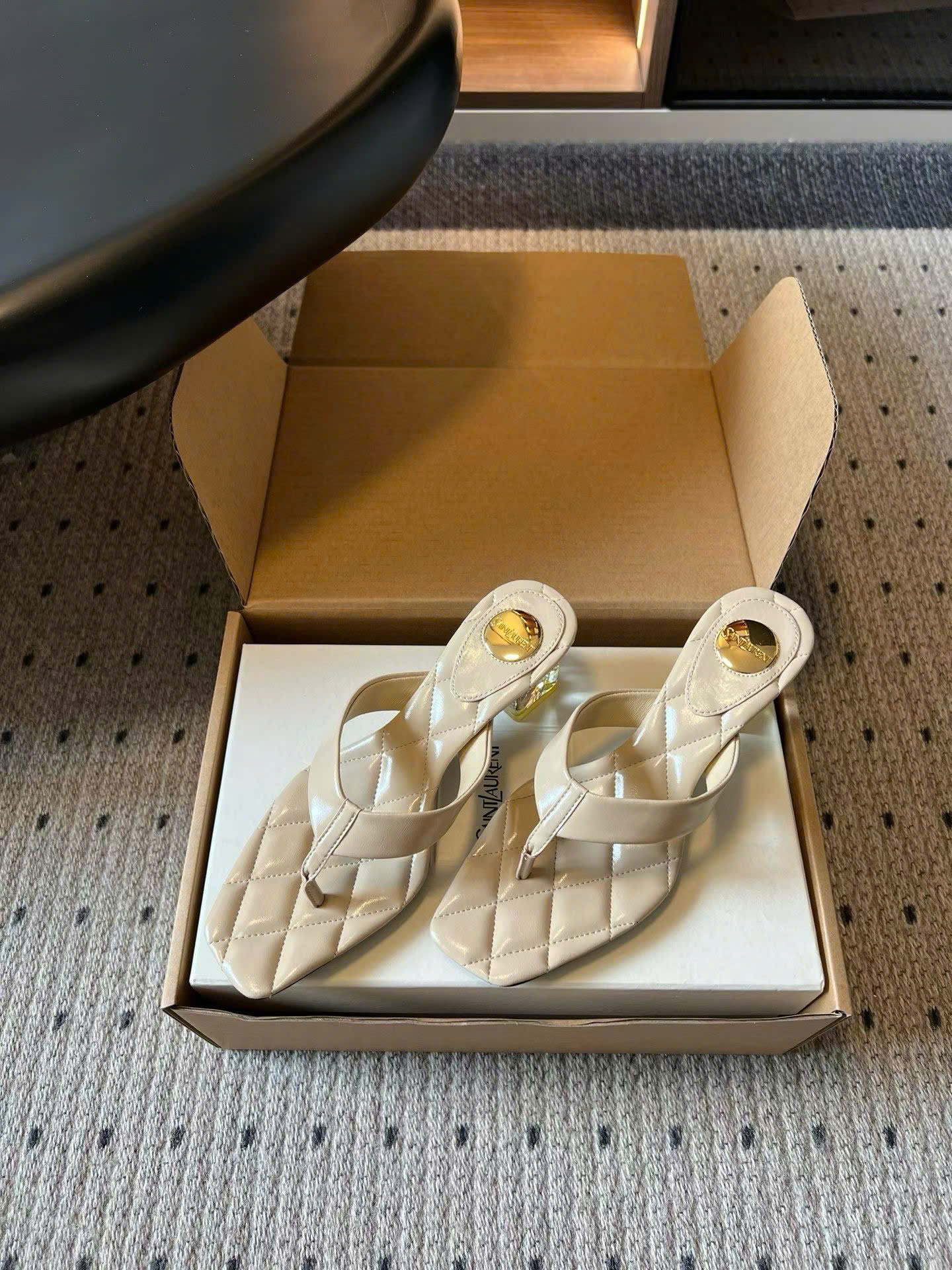 Saint Laurent Sip Sandals Smooth Leather - Image 9