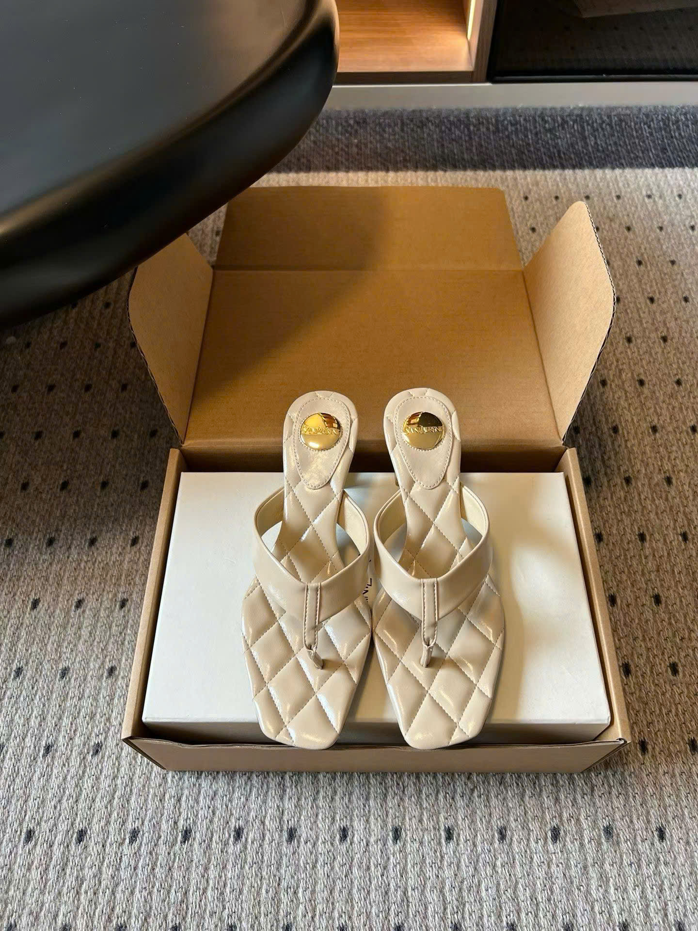 Saint Laurent Sip Sandals Smooth Leather