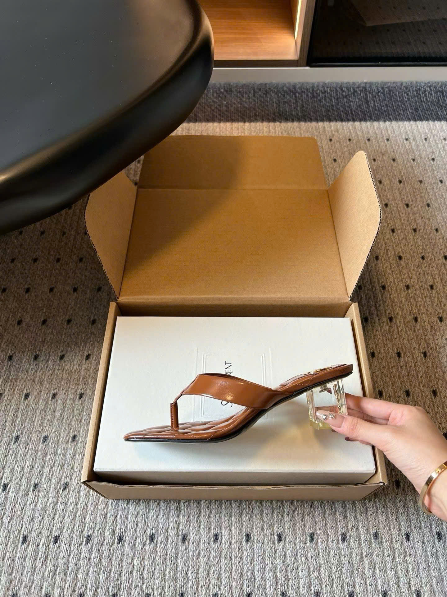 Saint Laurent Sip Sandals Smooth Leather - Image 6
