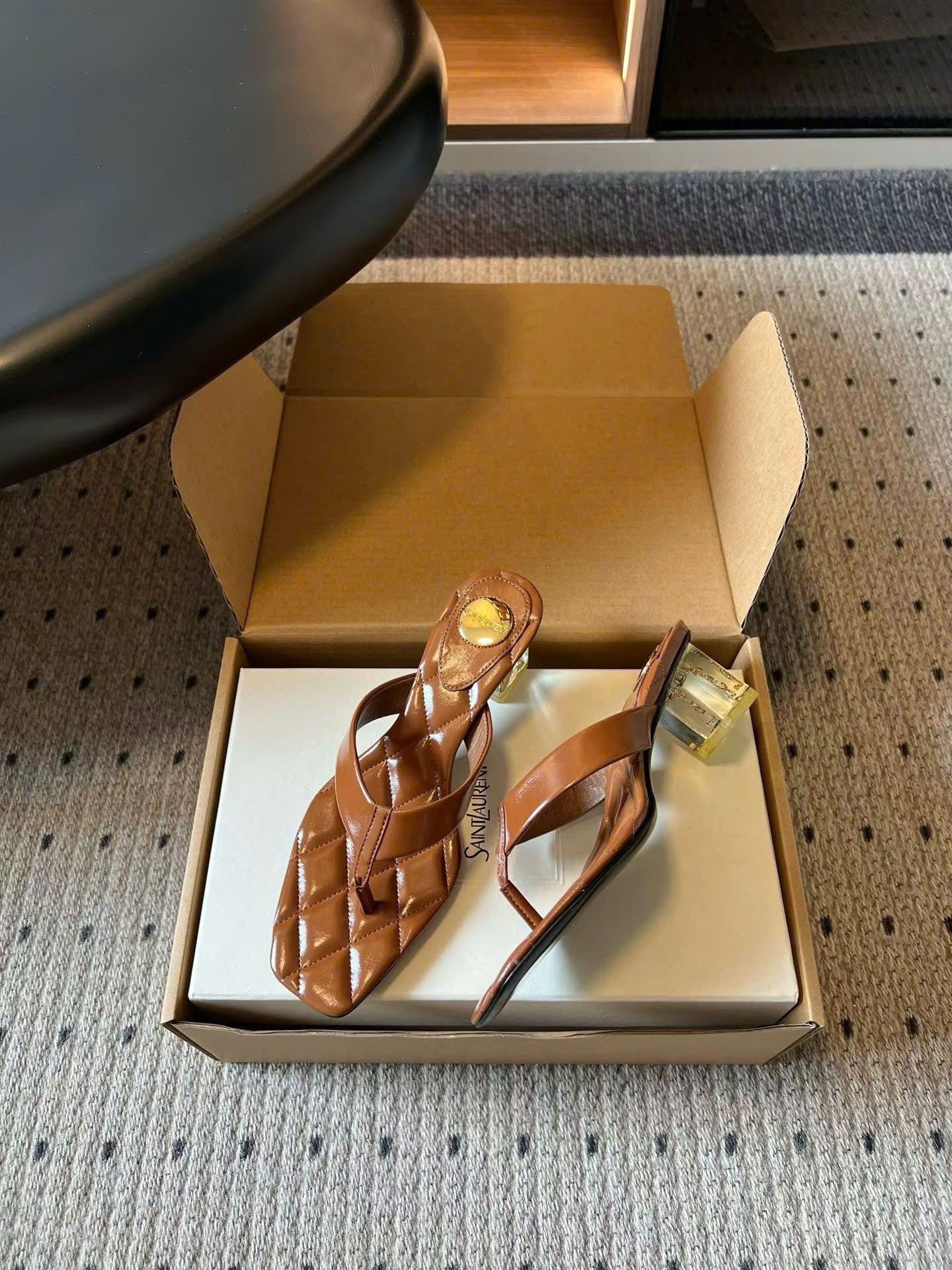 Saint Laurent Sip Sandals Smooth Leather - Image 7