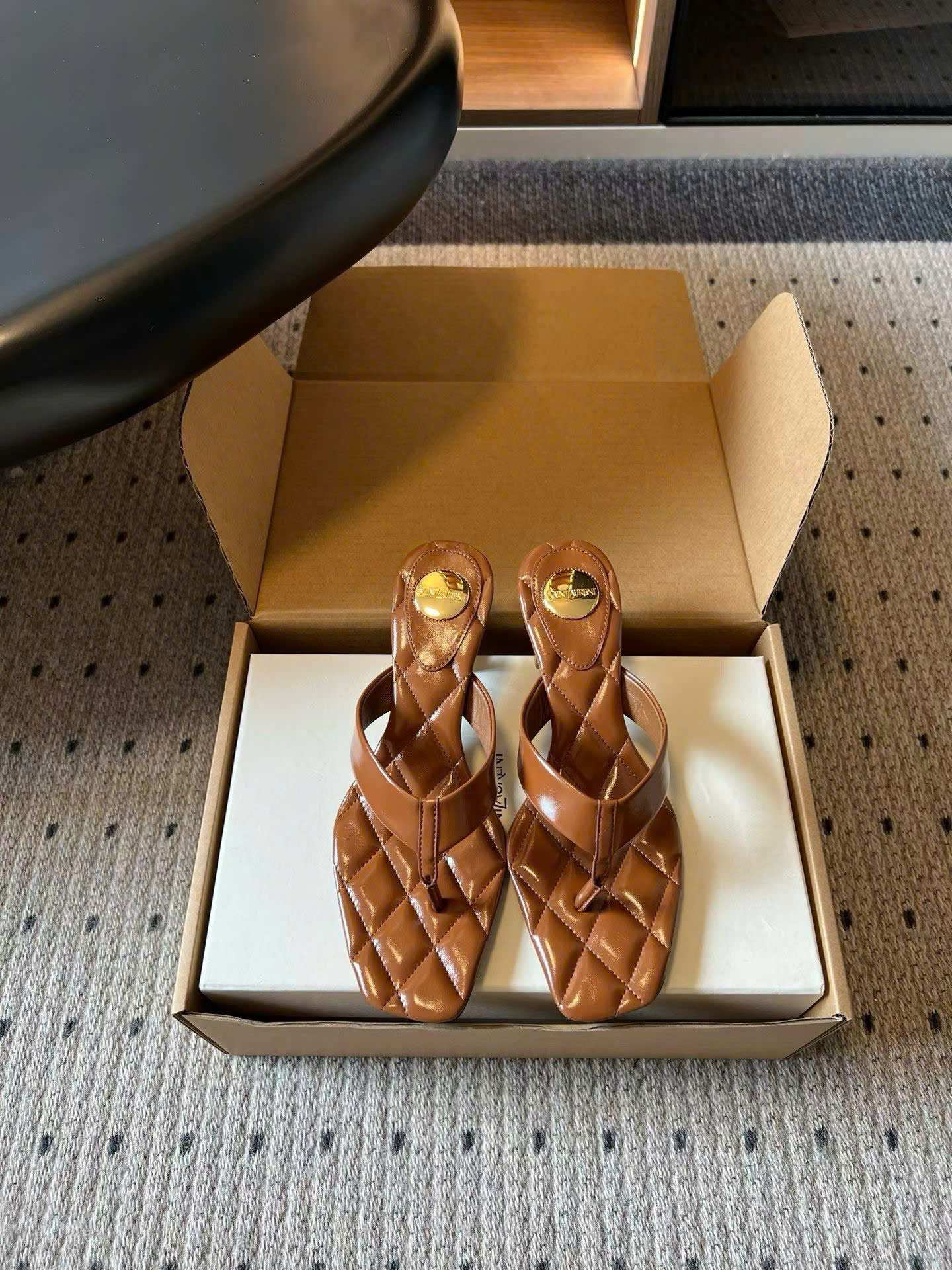 Saint Laurent Sip Sandals Smooth Leather