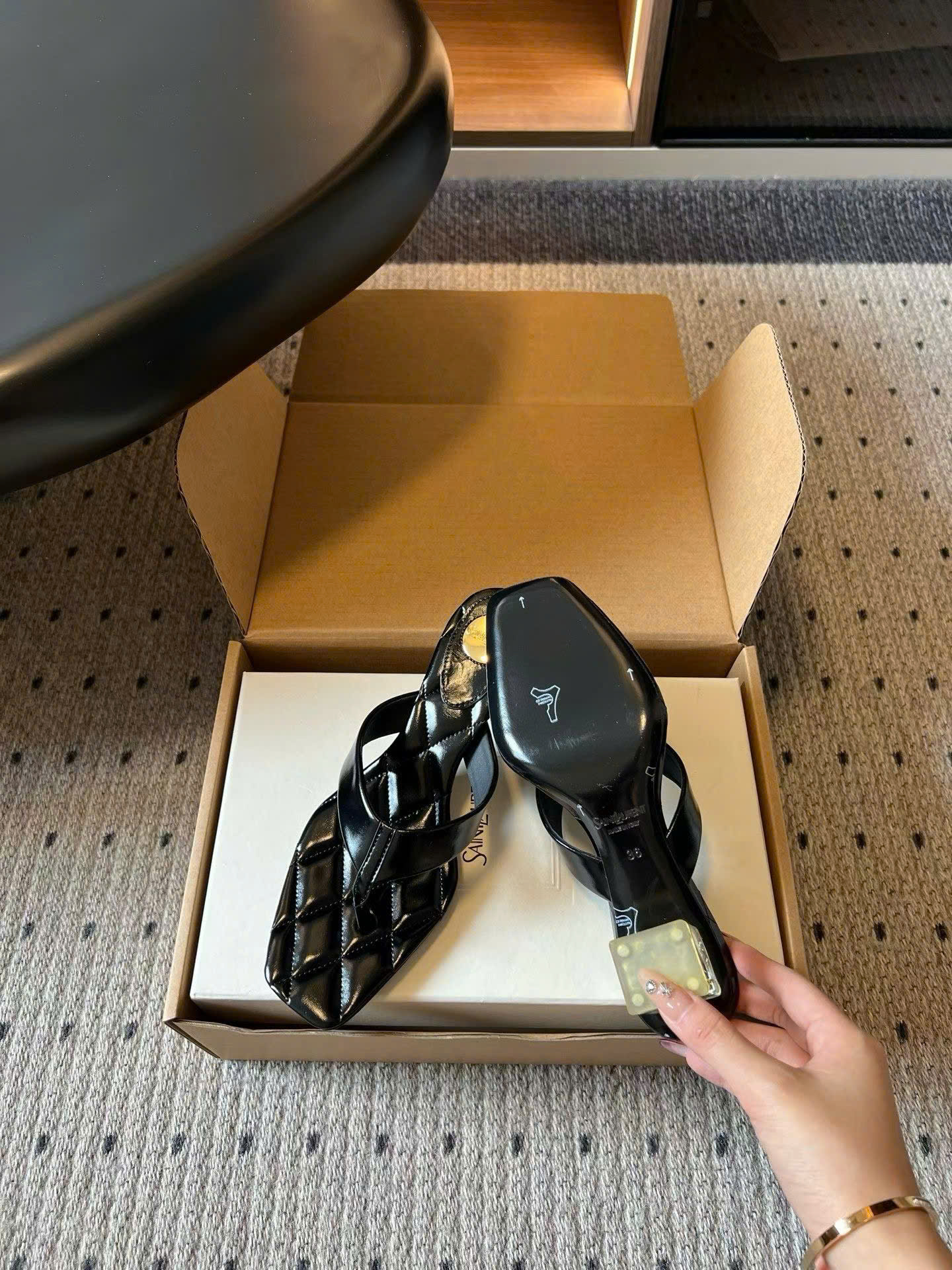 Saint Laurent Sip Sandals Smooth Leather - Image 8