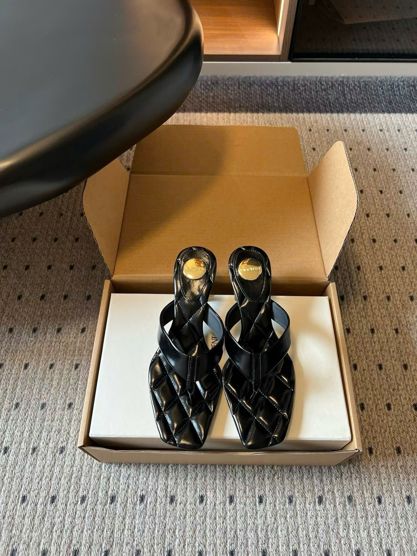 Saint Laurent Sip Sandals Smooth Leather