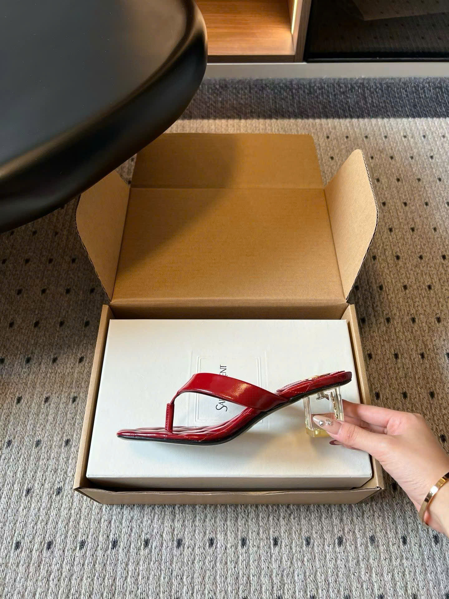 Saint Laurent Sip Sandals Smooth Leather - Image 6