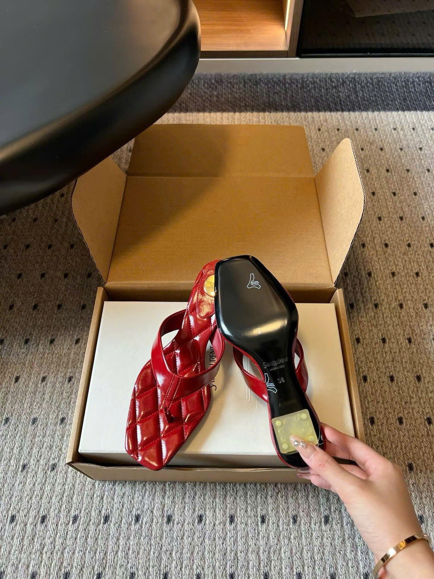Saint Laurent Sip Sandals Smooth Leather - Image 8
