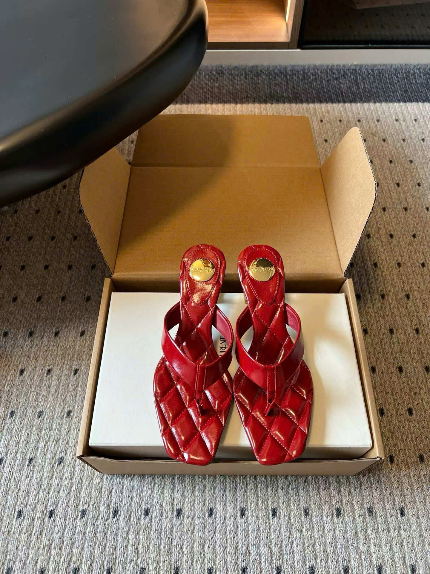 Saint Laurent Sip Sandals Smooth Leather