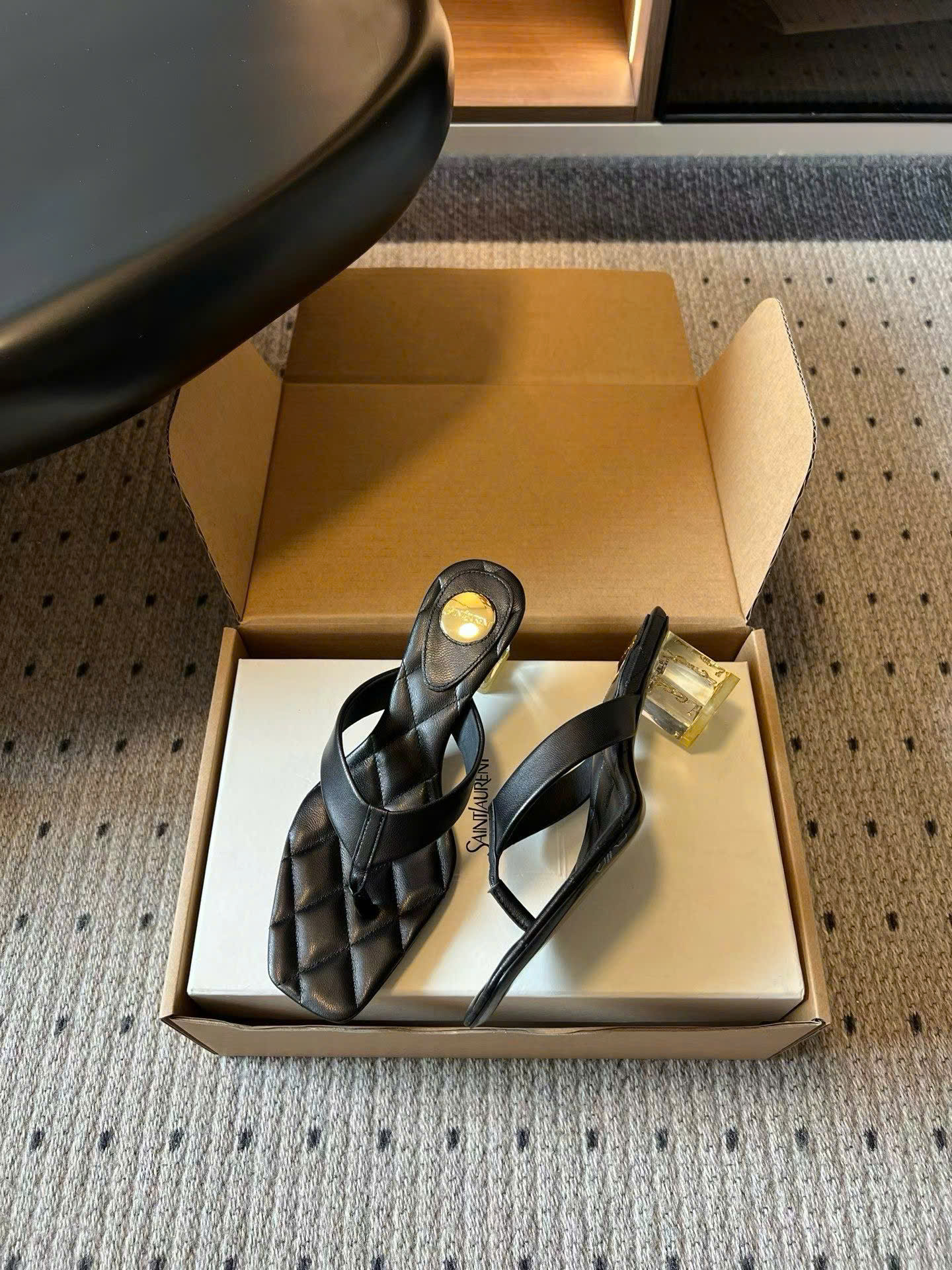 Saint Laurent Sip Sandals Smooth Leather - Image 7