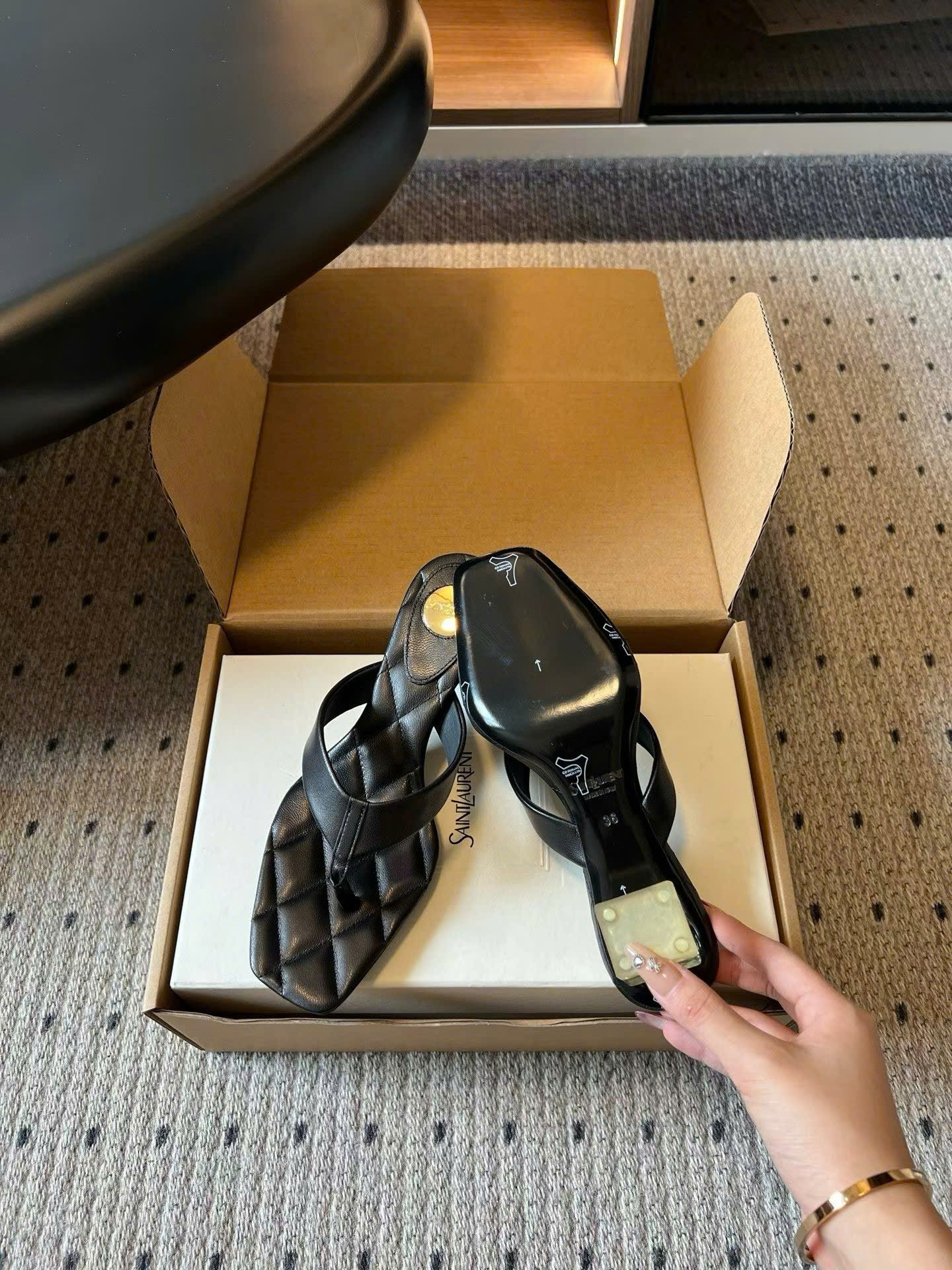 Saint Laurent Sip Sandals Smooth Leather - Image 8