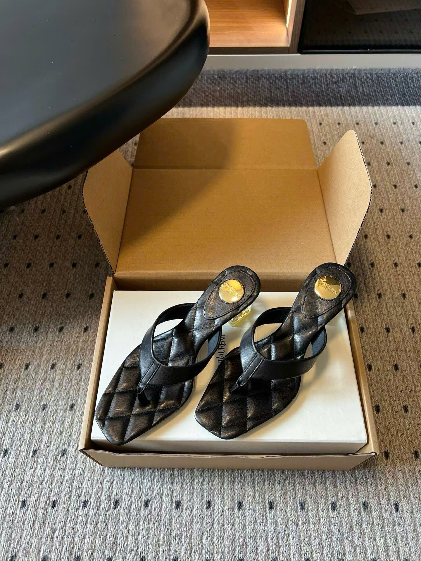 Saint Laurent Sip Sandals Smooth Leather - Image 9