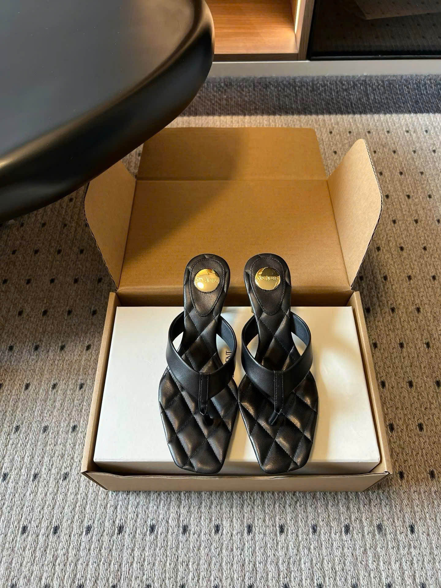 Saint Laurent Sip Sandals Smooth Leather