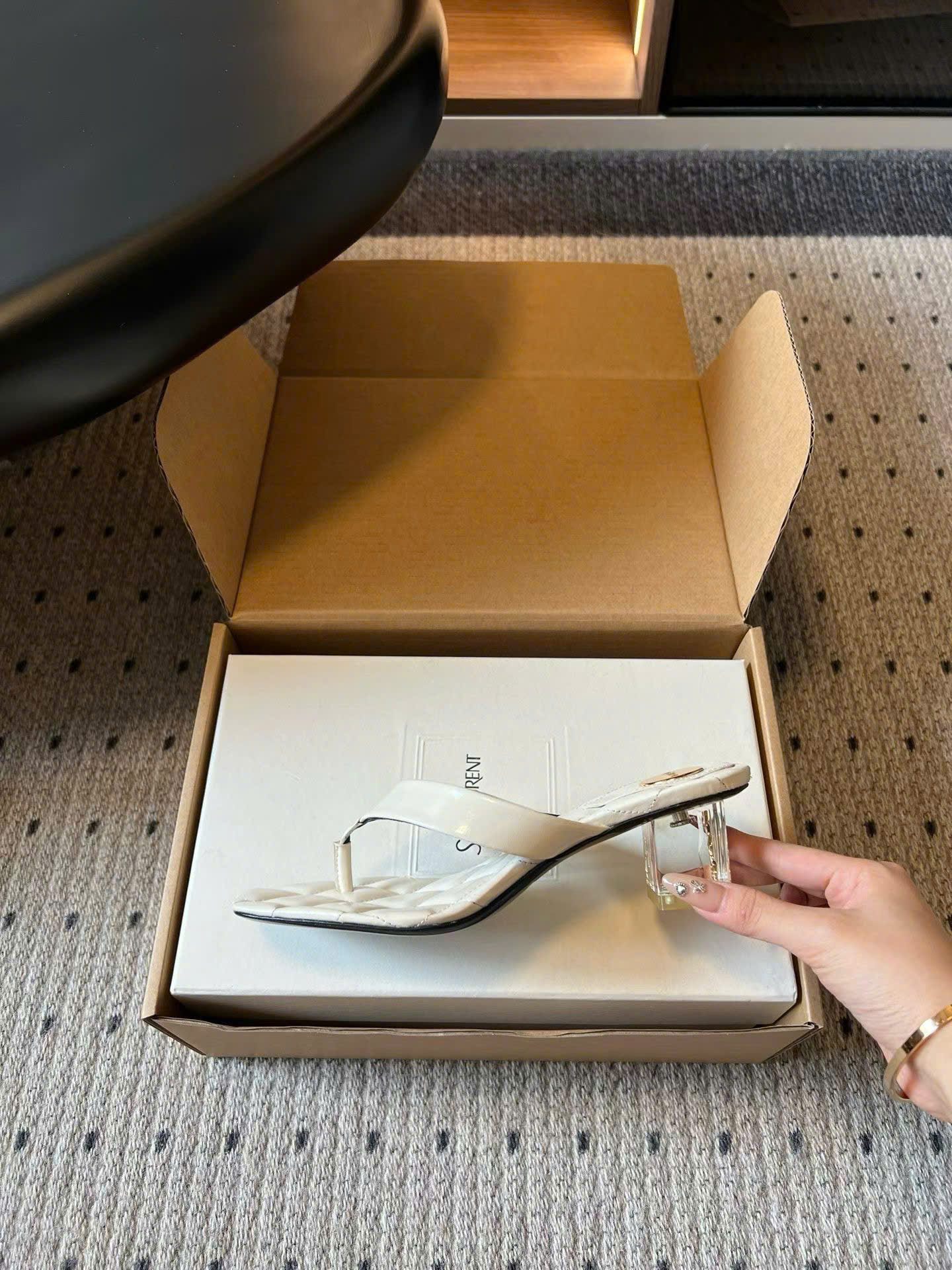 Saint Laurent Sip Sandals Smooth Leather - Image 6