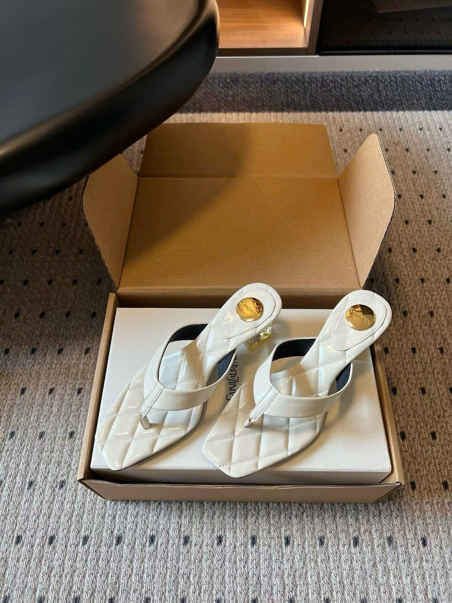Saint Laurent Sip Sandals Smooth Leather - Image 9