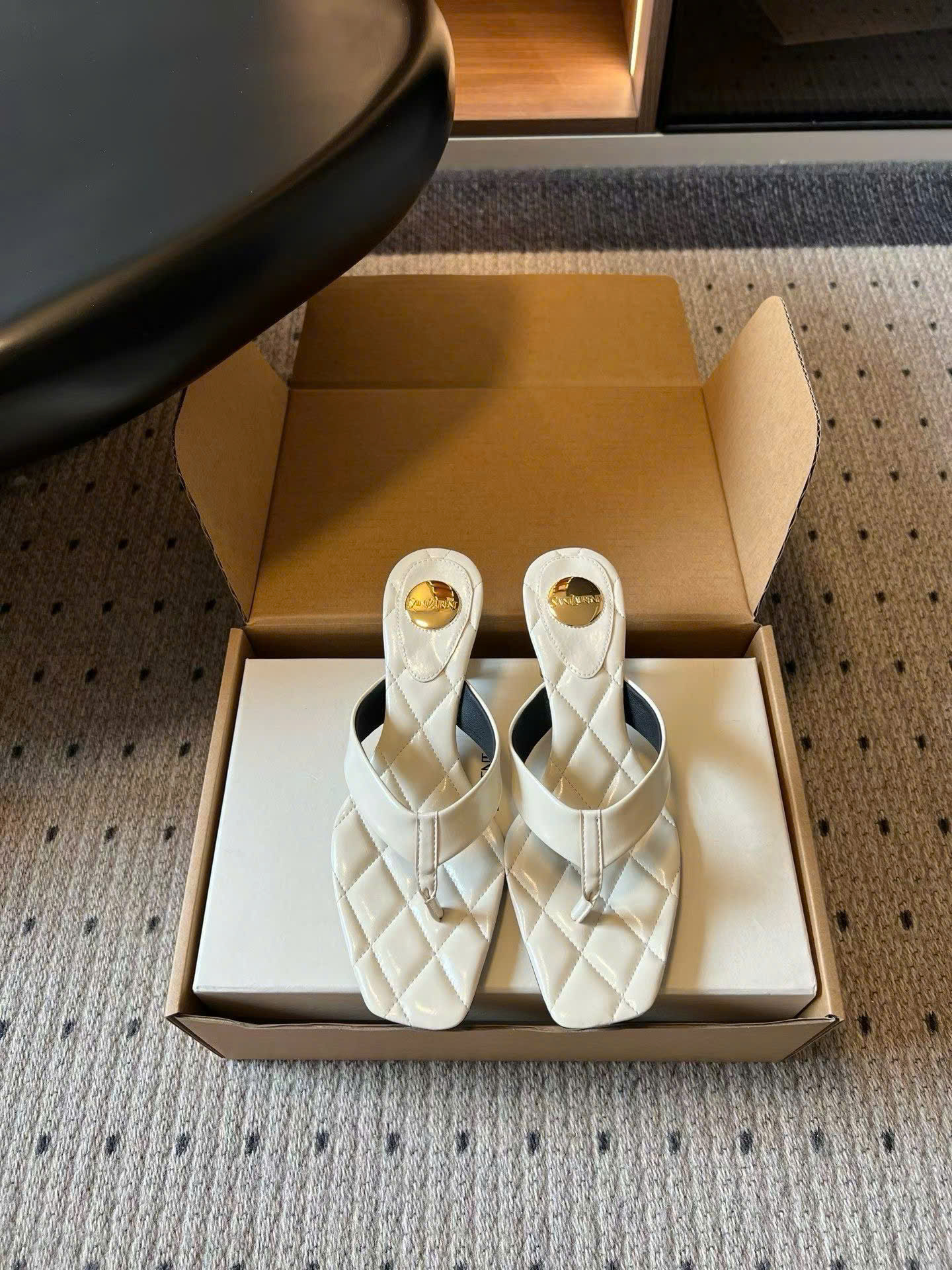 Saint Laurent Sip Sandals Smooth Leather